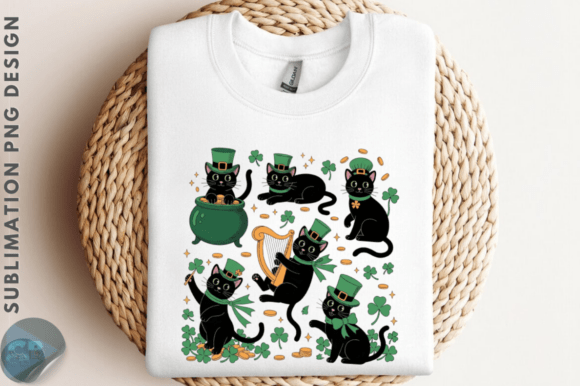 Download St Patrick S Day Black Cat Sublimation - Premium Resources