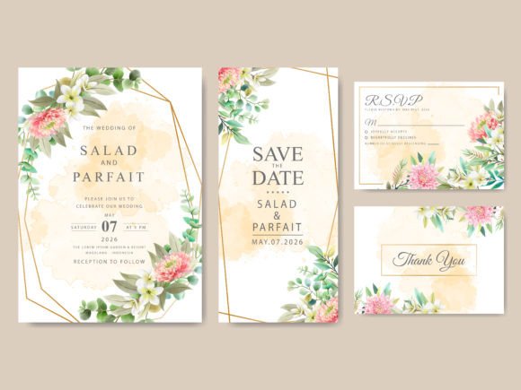 Download Beautiful Floral Wedding Invitations - Invitation Collection