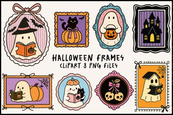 Download Halloween Cute Frame Clipart Png Bundle - Halloween Collection