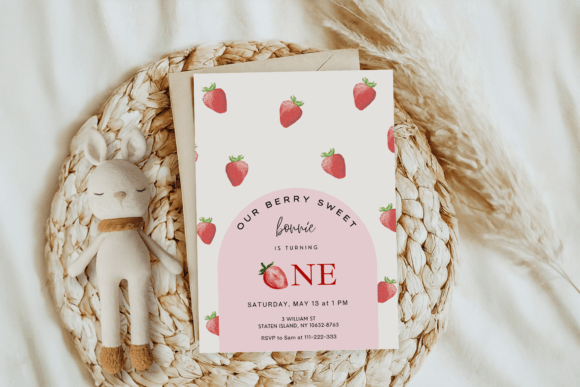 Download Strawberry Baby Shower Invitation Templa - Invitation Collection