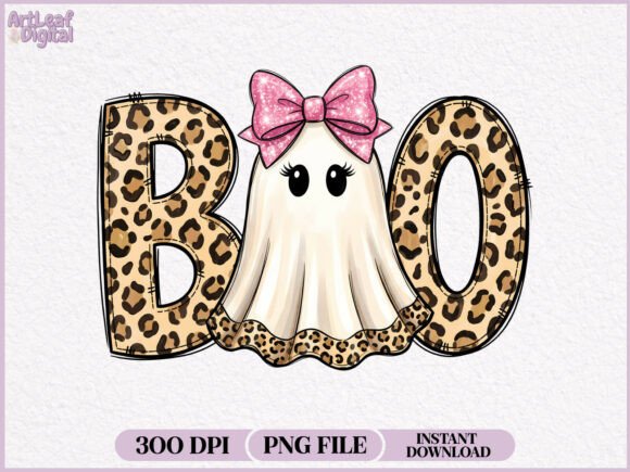 Download Boo Ghost Leopard Halloween PNG - Halloween Collection