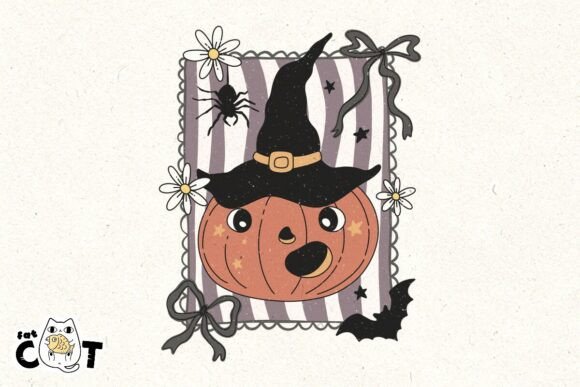 Download Pumpkin Witch Cute Halloween Frame PNG - Halloween Collection