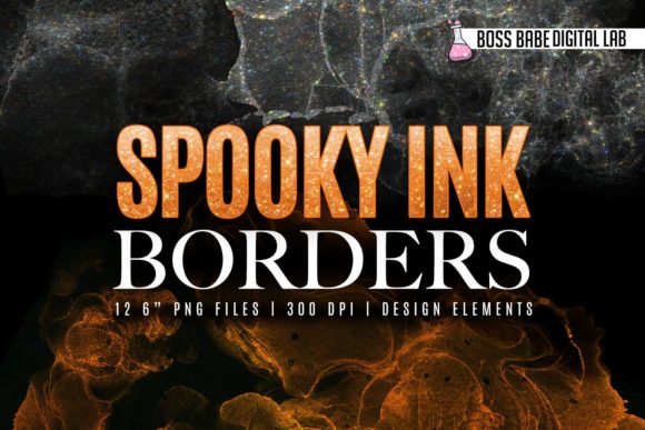 Download Glam Halloween Spooky Ink Borders - Halloween Collection