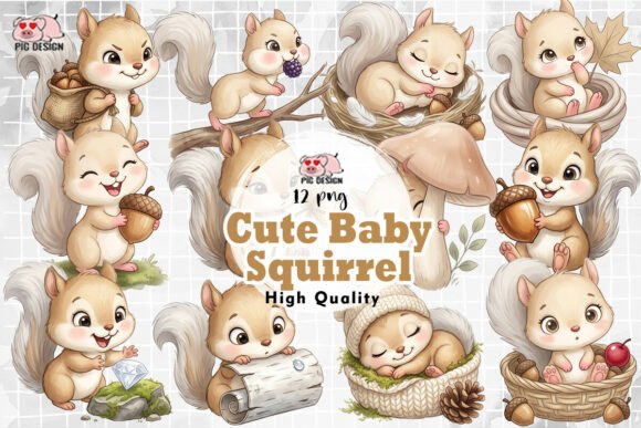 Download Cute Baby Squirrel Clipart PNG - Squirrel Collection