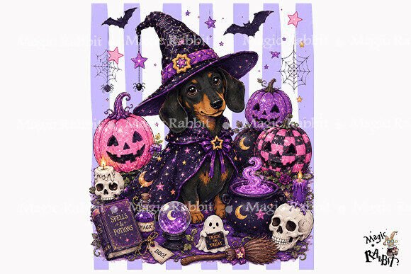 Download Witch Dachshund Halloween PNG - Halloween Collection