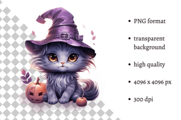 Download Pastel Pink Halloween Cat PNG Clipart - Halloween Collection