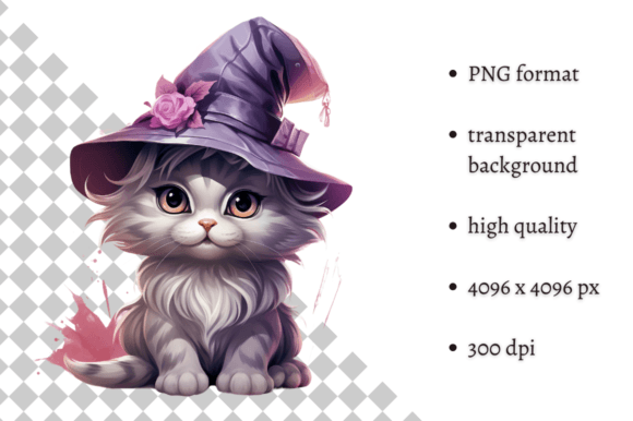 Download Pastel Pink Halloween Cat PNG Clipart - Halloween Collection