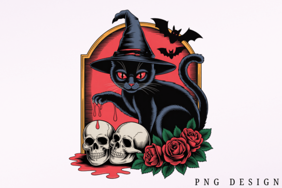 Download Cute Halloween Black Cat Clipart PNG Des - Halloween Collection