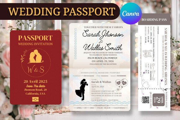 Download Wedding Passport Invitation Template - Invitation Collection